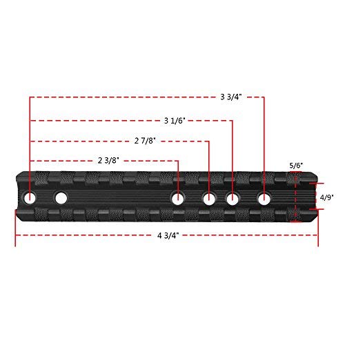 FUNANASUN Tactical 11 Slots Picatinny/Weaver Rail Scope Mount for Marlin Lever Action with Wrench (Rail Section) - Thumbnail 3