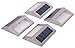 Signstek 4 Pack 2 LED Solar Powered Wireless Stainless Steel Staircase Step White Light Stairways Path Landscape Garden Floor Wall Patio Lamp Modern Fixture