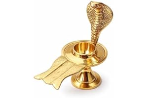 Pure Brass Shiva Ling Jalahari Stand (9x6 cm) | Brass Jaladhari/Jaldhari/Argha Base for Shivling Abhishek Pooja | Heavy Duty 