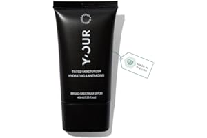 Y'OUR Y’OUR Tinted Moisturizer: Hydrating & Anti-Aging Tinted SPF 30 Makeup; Fragrance-Free, Oil-Free for Dry, Oily & Combination Skin. Made in USA. 1.35 fl. oz (Medium)