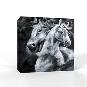 Canvas Wall Art Black and White Artwork Pictures Home Wall Decorations for Bedroom Living Room Paintings Canvas Prints Framed - 12x12 inches