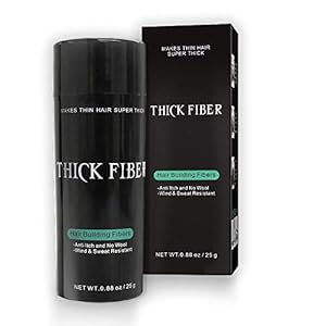 THICK-FIBER-Hair-Building-Fibres-Pack-of-1-DARK-BROWN-for-Bald-Spots-Thinning-Hair-25g-Bottle-Hair-Fibres-for-Men-Women THICK FIBER Hair Fibres (Pack of 1 DARK BROWN) | Hair Powder for Thinning Hair 25g Bottle | Makes Thin Hair Look Thicker…