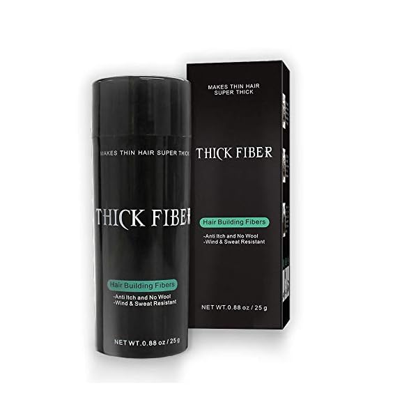 THICK FIBER Hair Fibres (Pack of 1 DARK BROWN) | Hair Powder for Thinning Hair 25g Bottle | Makes Thin Hair Look Thicker…