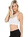 Criss-Cross Front Seamless Triple Bralette Sports Bra White LXL