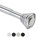 Amazer Shower Curtain Rod 42-72 inches Adjustable Shower Rod Tension Spring Curtain Rod No Drill for Bathroom Bedroom Study Window Closet Doorway, Dark Chrome