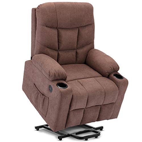 DEVAISE Power Lift Massage Recliner Chair with OKIN Motor Heat and Vibration for Elderly