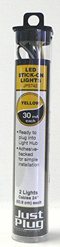 Woodland Scenics Just Plug LED Stick on Lights Yellow for Scale Model Railroads 5742