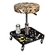 BIG RED TR6350MO Torin Rolling Pneumatic Creeper Garage/Shop Seat: Padded Adjustable Mechanic Stool with Tool Tray Storage, Mossy Oak Camo
