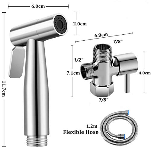 PowerDoF Bidet Sprayer Cloth Diaper Sprayer for Toilet, Handheld Bidet Sprayer Set for Toilet Attachment,Pet Dog Bath… - Image 3
