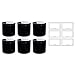 JUVITUS Black Large 16 oz PET Plastic (BPA Free) Large Refillable Jar - (6 pack)