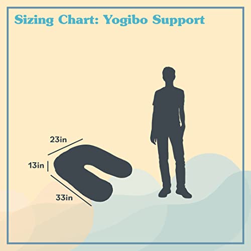 Yogibo Support Reading Pillow Unique UShaped Backrest with Arms