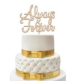 Always and Forever Cake Topper - Wedding Cake Toppers - Wedding Cake Topper - Confetti Wedding- Cake Topper Wedding Gold - Wedding Decorations - Wood Topper - Cake Toppers - Wedding Crafts