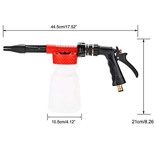 CPROSP Wash Gun Car Foam Gun, Cleaning Sprayer, Car Washer, 2 in 1 Foam Blaster with 900ml Bottle,for Van Motorcycle Vehicle - Thumbnail 5