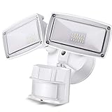 LED Security Light 2800LM, 28W Outdoor Motion Sensor Light, 5500K, IP65 Waterproof, Adjustable Head Flood Light for Entryways, Stairs, Yard and Garage