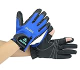 Posa 2 Cut Fingers Fishing Gloves Skidproof Sun Protection Fishing Tackle for Fly Fishing Ice Fishing Hunting Riding Cycling