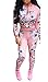 Ybenlow Women's 2 Piece Floral Bodycon Sweatsuit Set Tracksuit Outfit (X-Large, 10-Multicoloured)