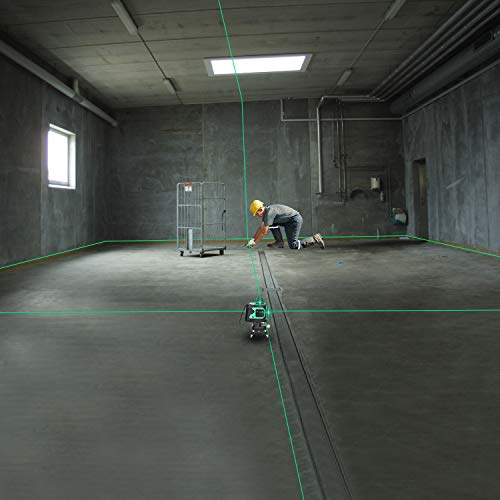 Electronic Laser Level, 12 Lines Green Beam 131Ft Vertical Horizontal Line with 1 Tripod Base,Rechargeable Battery, Wider Range of Illumination,High Precision