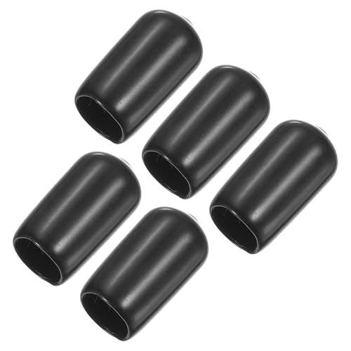 TA-VIGOR 5pcs 10mm Pool Cue Tip Protector, Rubber Pool Cue Tip Covers, Billiard Snooker Cue Tip Protector Shock Absorbing Cue Caps for Pool Cue Protecting Accessories