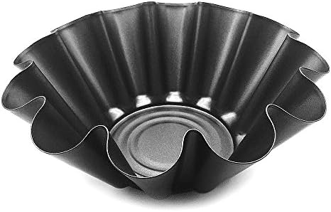 HOMOW 9 Inch Large Non-Stick Fluted Tortilla Shell Pans, Heat Resistant Flower Baking Molds,Brioche Mold (1 pc)