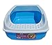 Two Meows Cat Litter Box With Kitty Litter Scatter Control - Blue