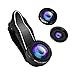 Phone Camera Lens Kit - BlitzWolf 3 in 1 Fisheye Lens iPhone 230 Degree + Wide Angle Lens 0.63X +Macro Len 15X with Clip for Android Samsung Smartphones and more