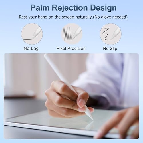 Pen for Apple iPad 2026-2018, Fast Charge/Tilt Sensitivity, Palm Rejection Stylus Pencil for iPad A16 11th/10th-6th Generation, Air M4 M3 M2 11"/13"/5-3 Gen, Pro M5 11"/13"/12.9", Mini 7th/6th/5th