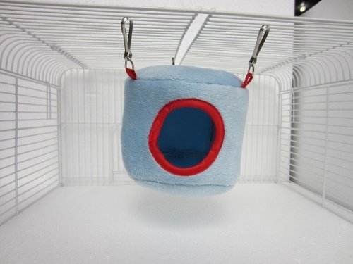 Hwydo Blue Hammocks Hanging Bed House for Rat Bird Hamster Ferrets Parrot Mouse Toy