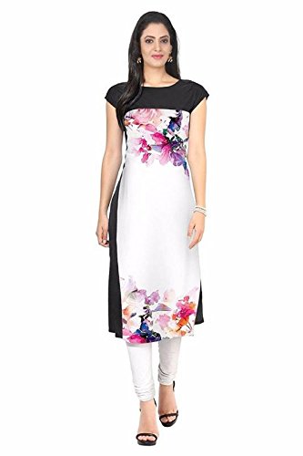 new ethnic 4 you woman's digital printed crepe straight cut kurti_eva006