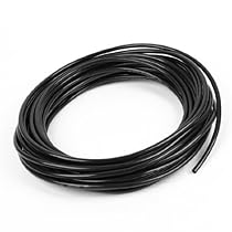 uxcell 12 Meter 39.4ft 6mm x 4mm Pneumatic Air PU Hose Pipe Tube Black