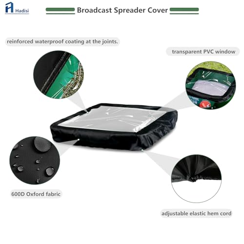 Mini Broadcast Spreader Cover with PVC Transparent Window,18.1"X16.1" Waterproof Fertilizer Spreader Cover,Suitable photo 11