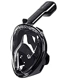Uzi Shark Easy Breath 180Â° Panoramic Revolutionary Full Face Mask Snorkel with Anti-fog & Anti-leak Technology and Go-Pro Mount Snorkel Mask (Large / XL)