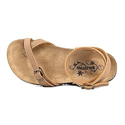 Northside Women's Priya Flat Sandal, Sand, Size 6 M