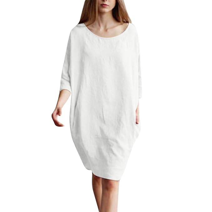white linen dress amazon