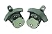 Wall Mounted Bottle Opener (2-Pack) Incl. FREE Mounting Screws - Black Nickel Plated Old School Opener - Retail Packaging - by GECKORED