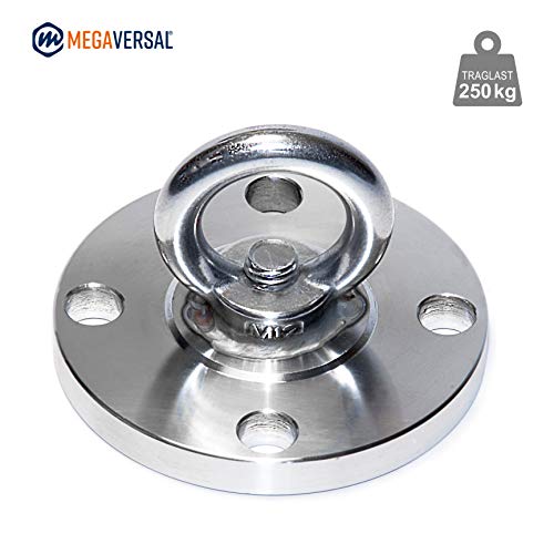 MEGAVERSAL Premium Edelstahl Halterung bis 250 kg | Befestigung für Hängesessel Hängematte Boxsack Liebesschaukel Sling… – Bild 6