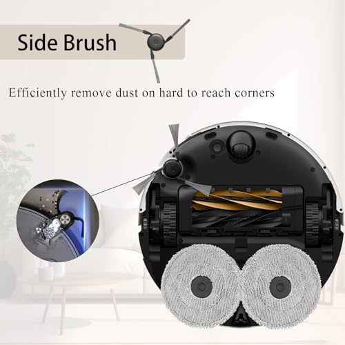 Replacement Accessories for Dreame X50 Ultra Complete/L50 Pro Ultra/X50 Master/L40s Pro Ultra/Mova V50 Ultra Complete, 1 Main Brush, 6 Bags, 6 Mop Cloths, 2 Hepa Filter, 4 Side Brushes