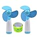 KLOUD City 2 Pcs Blue Personal Hand-held/Portable Battery Operated Mini Air Fan for Home and Travel Plus 1 pcs Reflective snap/pop Armband/Leg Band/ankleband/Tape/Strap