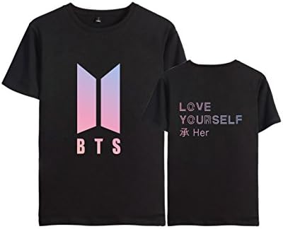 Kpop BTS Love Yourself Her The Same Style Tee Suga Rap-Monster Jimin Jin J-Hope Jung Kook Fashion for Unisex T-Shirts