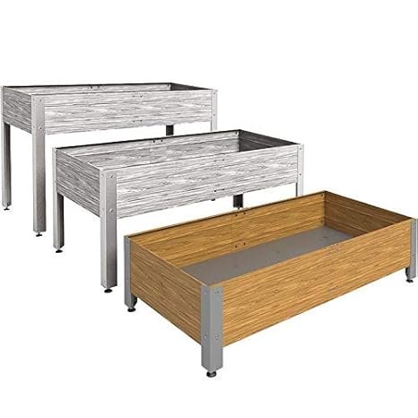 Suinga Mesa DE Cultivo Acero Galvanizado Efecto Madera. Largo ...