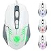 Sades Cataclysm S6 2500 DPI USB Gaming Mouse with LED Lights and Braided Cable - White