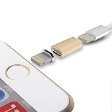 CONMDEX Magnetic Charger Adapter for iPhone Charging Cable Magnetic iPhone 6 6+ 5S Lighting Cable Converter to iPhone 6 6+ 5S (Cable Not Included) (Gold)