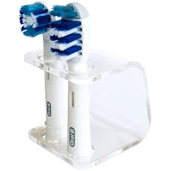 Seemii Electric Toothbrush Head Holder, 2 Heads, Clear, Fits Oral-b