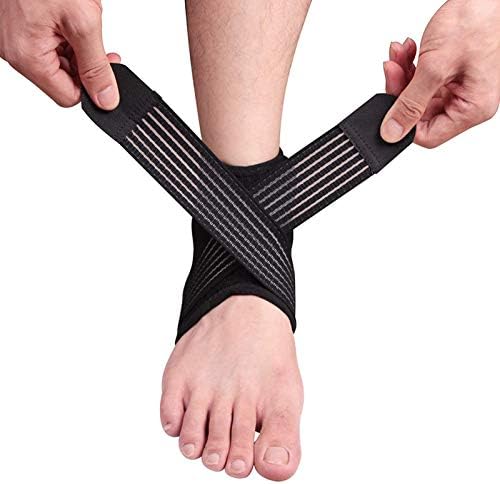 足首サポーター 足首サポート 足首固定 保護 スポーツ全般 バスケ サッカー テニス 捻挫 防止 足関節 キレス腱断裂 薄型 フリー サイズ 左右兼用 男女兼用 贈呈する足首包帯テーピ