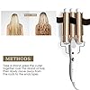 CreBeau-3-Barrel-Hair-Curler-25-mm-Hair-Waver-Curling-Iron-Wand-Adjustable-Temperature-with-Two-Gear-Temperature-Control-for-BeachyFrizz-Free-Waves-for-Women-Gold CreBeau 3 Barrel Hair Curler, 25 mm Hair Waver Curling Iron Wand Adjustable Temperature with Two Gear Temperature…