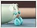 Valentoria®Simple Elegant Silver Plated Fishhook Small Bead Teardrop Rimous Turquoise Dangle Drop Earrings