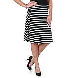 Brinley Co. Juniors Comfort Striped A-Line Skirt