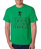 Allntrends Men's T Shirt That What I Do I Drink And I Know Things Tyrion Tee