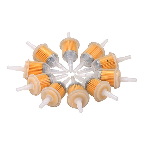 CISNO Gas Inline Fuel Filters for Kawasaki Kohler Briggs & Stratton Small Engine 1/4 Inch X 5/16 Inch 10 Pack