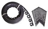 Valley View Innovative Edge No Dig edging 20 feet with EXTRA anchor nails (16 quantity)