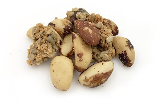ELAN Premium Brazil Nut Snack, Roasted, Lightly Salted, Organic Healthy Low Carb Low Sugar Maple Coconut Mix, Comes With Serving Cup (9.5 Ounce Bag)